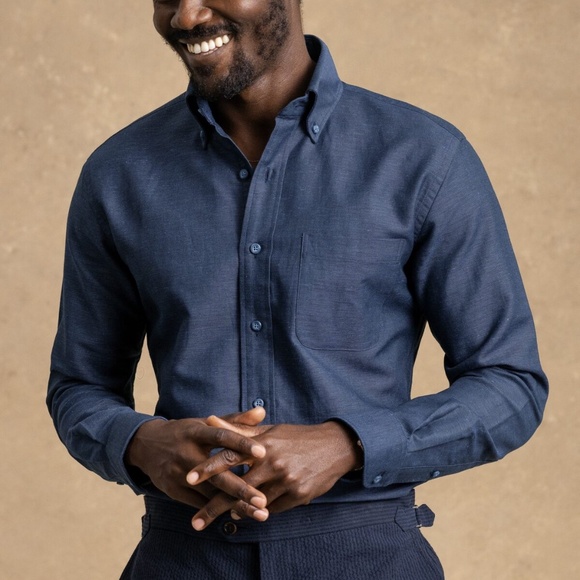 Proper Cloth The Cotton Linen Oxford Button Down - Picture 1 of 6